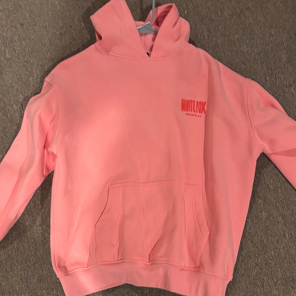 White Fox Pink Hoodie